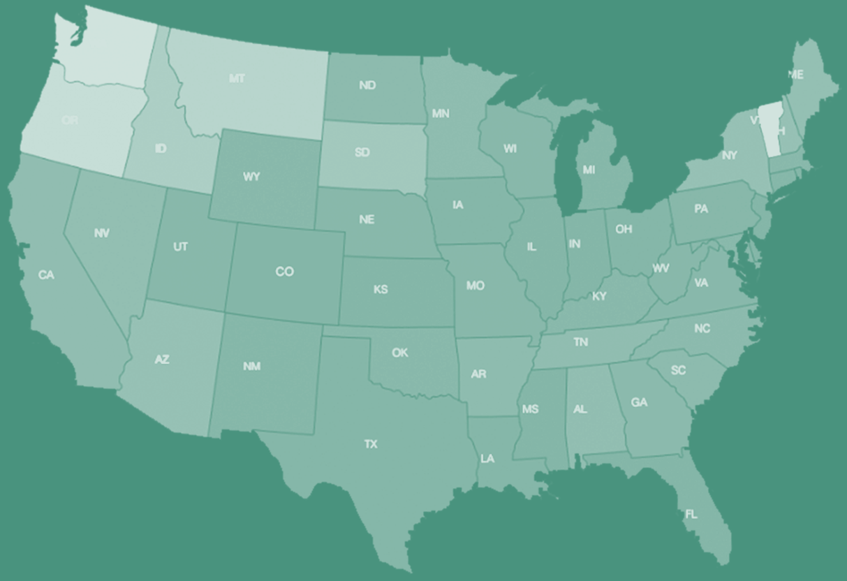 Map of the USA Map of the USA